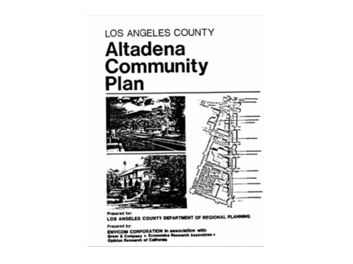 1986-07-10 Altadena Community Plan